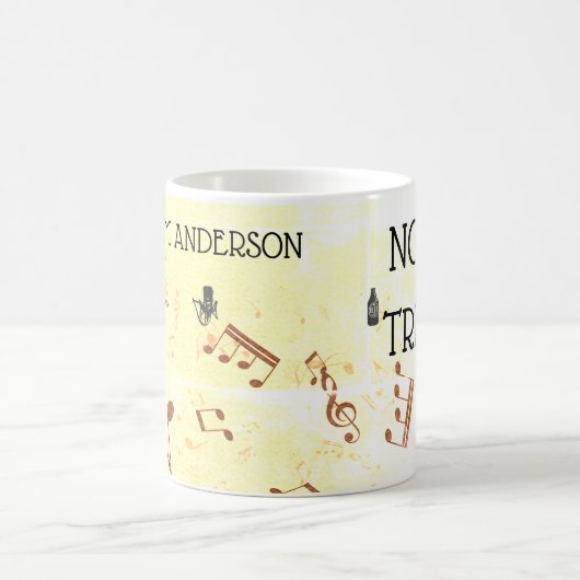 Muziekleraar Funny Treble Joke | Naam Sjabloon Co Koffiemok (Center)