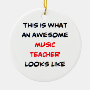 muziekleraar, geweldig keramisch ornament