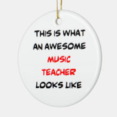 muziekleraar, geweldig keramisch ornament (Links)