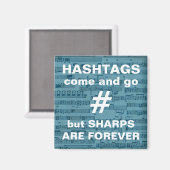 Muziekleraar Gift, grappig citaat, muziekopnames Magneet (Voorkant / Achterkant)