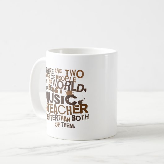 Muziekleraar Gift Koffiemok (Voorkant links)