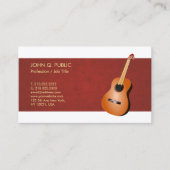Muziekleraar gitaar Elegant Silk Finish Luxe Visitekaartje (Voorkant)