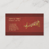 Muziekleraar Gitaar Elegante Zijde Afwerking Luxe Visitekaartje (Voorkant)