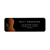 Muziekleraar Gitaar Modern Return Adres Etiket (Voorkant)