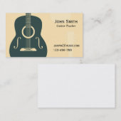 Muziekleraar gitaarleraar freelance visitekaartje (Voorkant / Achterkant)