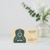 Muziekleraar gitaarleraar freelance visitekaartje (Staand voorkant)