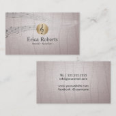 Muziekleraar Gold Clef Logo  Musical Visitekaartje (Voorkant / Achterkant)