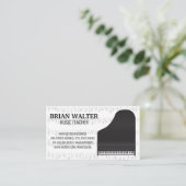 Muziekleraar | Grand Piano | Muzieknoten Visitekaartje (Staand voorkant)