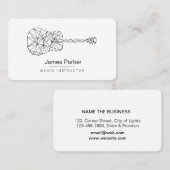 Muziekleraar Guitar Logo minimalist Visitekaartje (Voorkant / Achterkant)