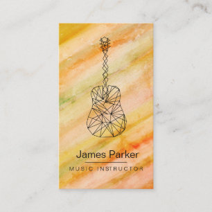 Muziekleraar Guitar Minimalist Musician  Visitekaartje