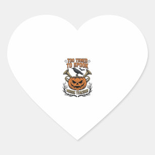 Muziekleraar Halloween Pompoen Graveershirt De Hart Sticker