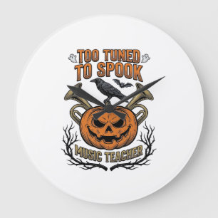 Muziekleraar Halloween Pompoen Graveren Shirt De Grote Klok