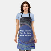 Muziekleraar Hartelijk dank voor de blauwe spiraal Schort (Gedragen)