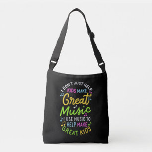 Muziekleraar - Help kinderen met Muziek Cadeau Crossbody Tas