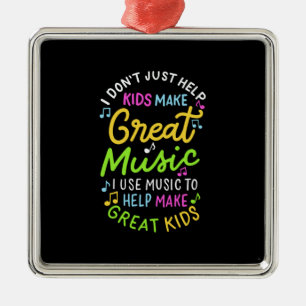 Muziekleraar - Help kinderen om muziek cadeau te m Metalen Ornament