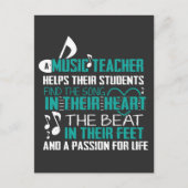 Muziekleraar in shirt, opwaardering Geschenk Briefkaart (Voorkant)