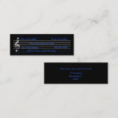 muziekleraar/instructie mini visitekaartje (Voorkant / Achterkant)