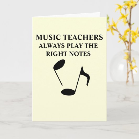 Muziekleraar Kaart (Gele Bloem)