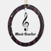 Muziekleraar Kerstmis, keepomwille Ornament (Links)