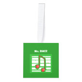 Muziekleraar Kerstmis, notities over groen Decoratie (Voorkant)