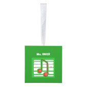 Muziekleraar Kerstmis, notities over groen Decoratie (Rechts)