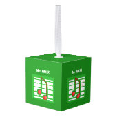 Muziekleraar Kerstmis, notities over groen Decoratie (Achter hoekig)