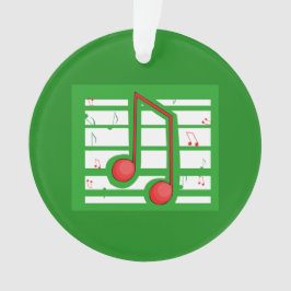 Muziekleraar Kerstmis, notities over groen Ornament