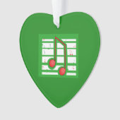 Muziekleraar Kerstmis, notities over groen Ornament (voorkant)