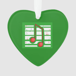 Muziekleraar Kerstmis, notities over groen Ornament