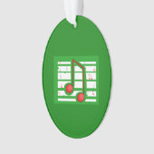 Muziekleraar Kerstmis, notities over groen Ornament (voorkant)