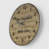 Muziekleraar Klas Acryl Wandklok (Hoek)