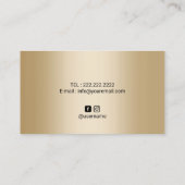 Muziekleraar Luxury Red en Gold Piano Keys Visitekaartje (Achterkant)