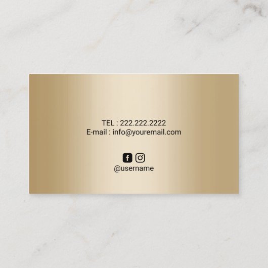 Muziekleraar Luxury Red en Gold Piano Keys Visitekaartje (Achterkant)