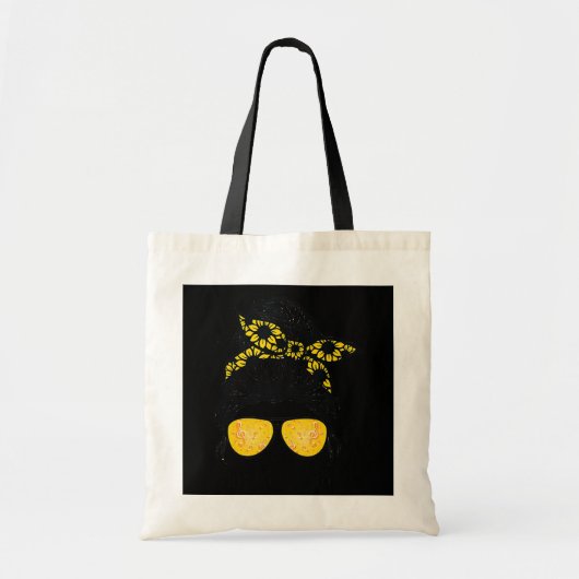 Muziekleraar Messy Bun Life Glasses and Hair Tote Bag (Voorkant)