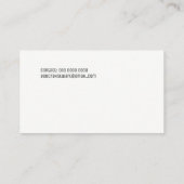 Muziekleraar minimalistisch visitekaartje (Achterkant)