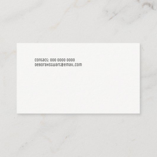 Muziekleraar minimalistisch visitekaartje (Achterkant)