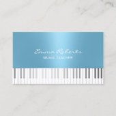Muziekleraar Modern Blauw Piano Keys Musical Visitekaartje (Voorkant)