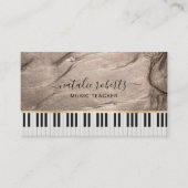 Muziekleraar Modern Bronze Elegant Piano Keys Visitekaartje (Voorkant)