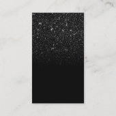 Muziekleraar Musical Clef Logo Black Glitter Visitekaartje (Achterkant)