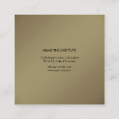 Muziekleraar Musical Note Gold Musician Vierkante Visitekaartje (Achterkant)