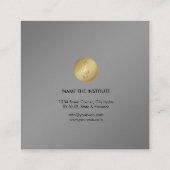 Muziekleraar Musical Note Gold Musician Vierkante Visitekaartje (Achterkant)