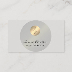 Muziekleraar Musical Note Gold Musician Visitekaartje