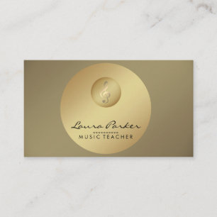 Muziekleraar Musical Note Gold Musician Visitekaartje