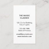 Muziekleraar Musician Gold Elegant Visitekaartje (Achterkant)