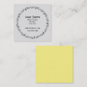 Muziekleraar muziek tutor muzieknoten vierkante visitekaartje (Voorkant / Achterkant)