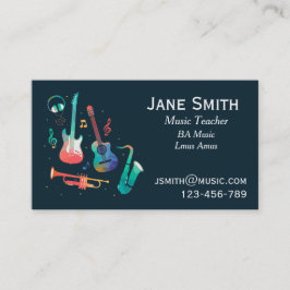 Muziekleraar muziek visitekaartje