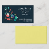 Muziekleraar muziek visitekaartje (Voorkant / Achterkant)