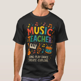 Muziekleraar - Muziek Zingen Spelen Dans Koor T-shirt