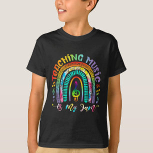 Muziekleraar Muziekles Geven Is Mijn Ding Regenboo T-shirt
