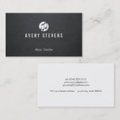 Muziekleraar, Muzieknoten, muzikant Visitekaartje (Voorkant / Achterkant)